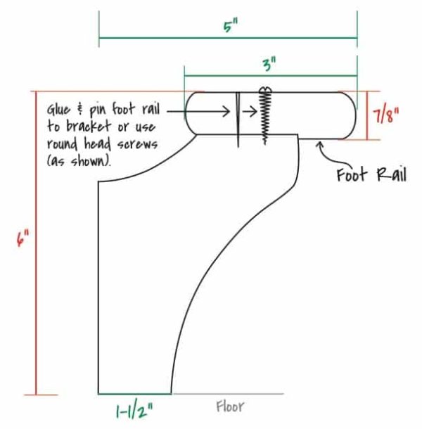 Foot Rail Installation Options - Hardwoods Incorporated