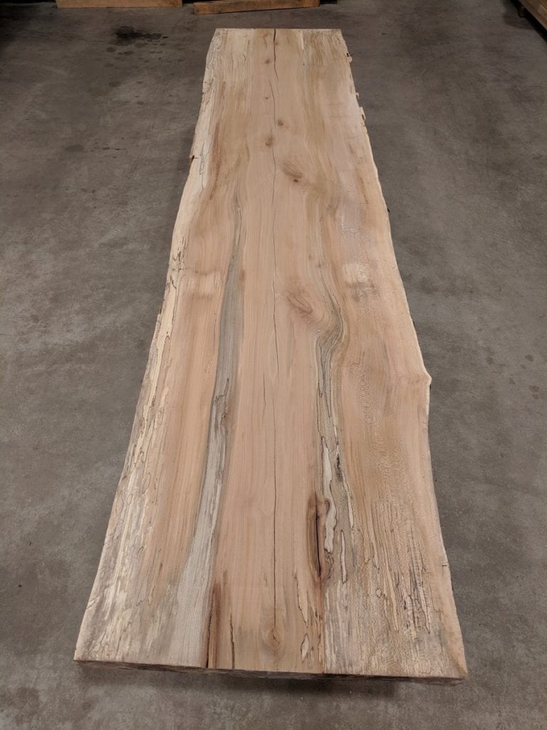 Spalted Sycamore Live Edge Bar Top Slab - Hardwoods Incorporated